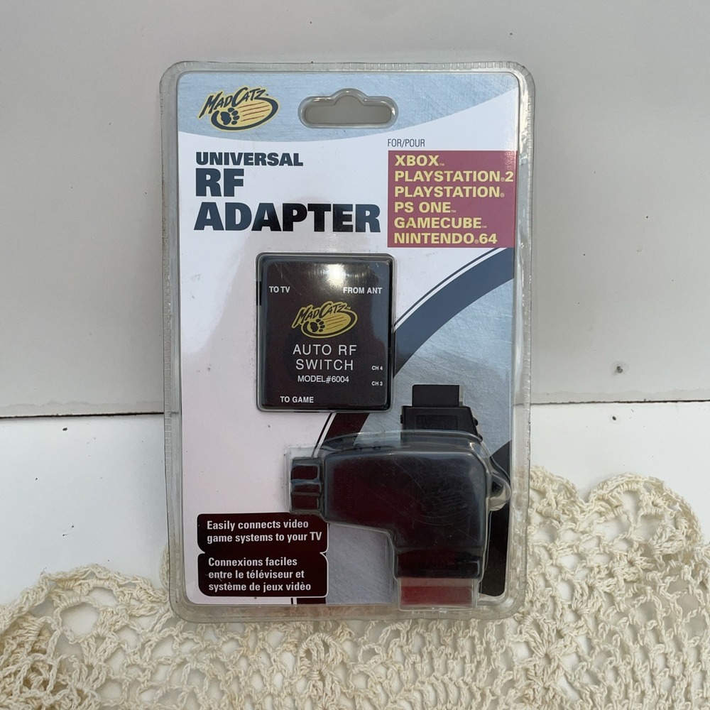 Mad Catz Auto RF Switch Adapter #6004 Switch N64 GameCube PS1 PS2 &‎ OG Xbox OEM